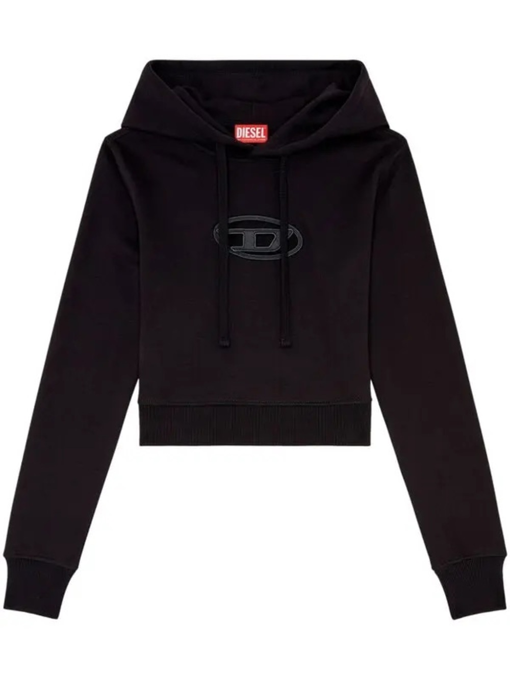 DIESEL F-Slimmy Drawstring Hoodie - Black